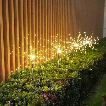 Градински led лампа със слънчева енергия, Глухарче, Декор за сватбени партита, нощна светлина, земя, лампа за дворове