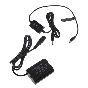 Захранващ Адаптер PD USB Type C, кабел-преобразувател на NP-W235, фиктивен батерия за connector dc