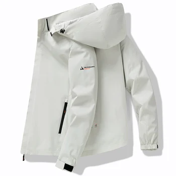 Маркови якета с качулка TFETTERS за мъже 2023, Пролетно-есенни улични ветроупорен непромокаеми палта, мъжки модни и ежедневни мъжки яке