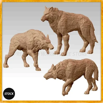 1/35/4 см модел вълк Играчка Древна доисторическая модел на животното GK по поръчка на Европейския вълк Северен вълк, див вълк