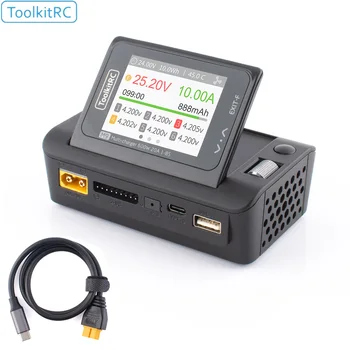 ToolkitRC M9 600 W USB Бързо Зарядно устройство dc Smart Charger с Регулируем Ъгъл на Наклона на дисплея с функция за аудио За 1-8 S Lipo LiHV LiFe Battery