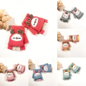 Crochet детски ръкавици Без пръсти с анимационни герои, ръкавици без пръсти, Зима, Топла Зима