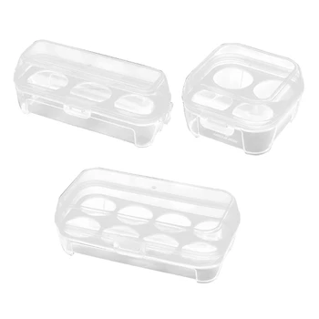 Тави за яйца в хладилника от ABS-пластмаса, Тава за яйца с капак, стойка за яйца за хладилник, Контейнер за съхраняване на яйца