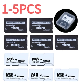 1-5 бр. Четец за карти Памет с един и два слота за Новини Micro SD TF Flash-карта карта с памет MS Pro Duo процесор за PSP-карта с два Слота за Адаптер Бял