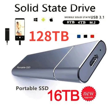 100% Оригинален Високоскоростен 32 TB 16 TB 8 TB SSD 4 TB И 2 TB Преносим външен твърд диск с Интерфейс USB3.0 Мобилен твърд диск