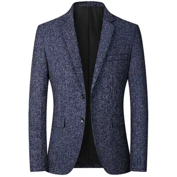 Нови блейзери за Мъже Брандираната яке Модни Тънки Ежедневни палто 2023 Красиви Мъжки Бизнес якета, Костюми на Райета мъжки блейзери Върховете