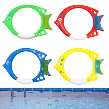 Играчки за басейна Пръстени за гмуркане под формата на риба, помощ за обучение за гмуркане, забавни играчки за плуване за момичета и момчета, детски обучение на водолазни Слот играчки в подарък