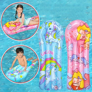 Детски надуваеми плаващи редиците С фигура на Еднорога и Фламинго, водни играчки за игри на басейна, Лятна дъска за сърф